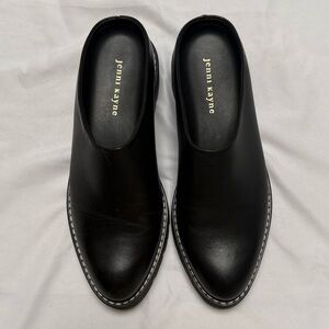Jenni Kayne Black Leather Lug Mules